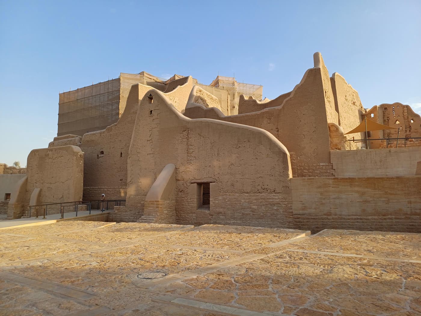 The mud-brick walls of Salwa Palace in the At-Turaif district of Diriyah