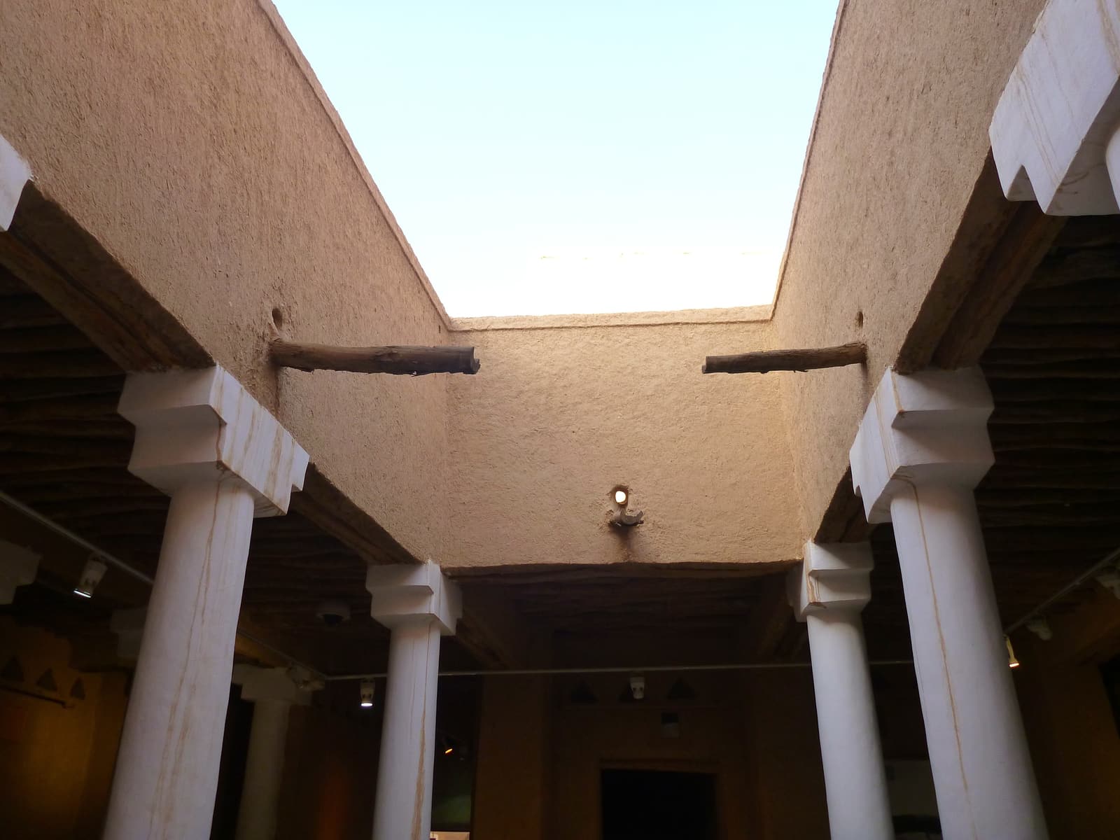 A columned courtyard inside Masmak Fortress