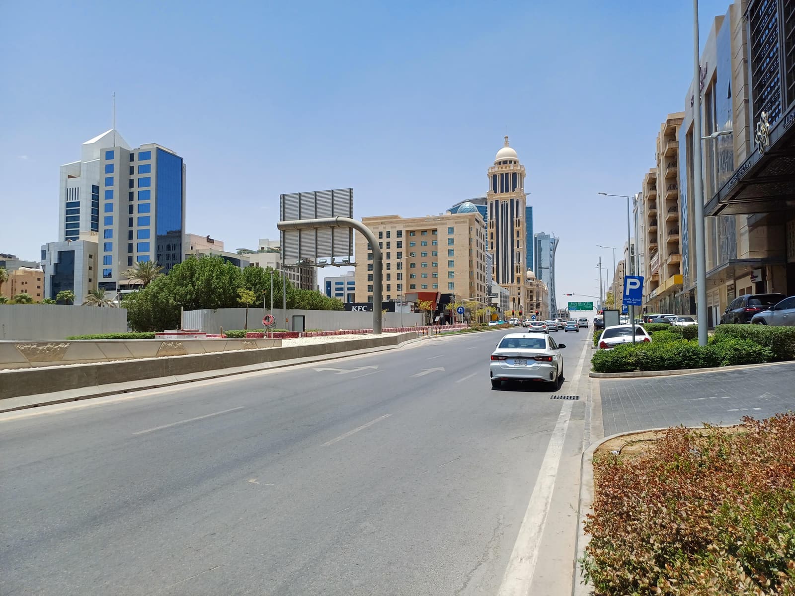 Olaya Street in Riyadh lined with office towers