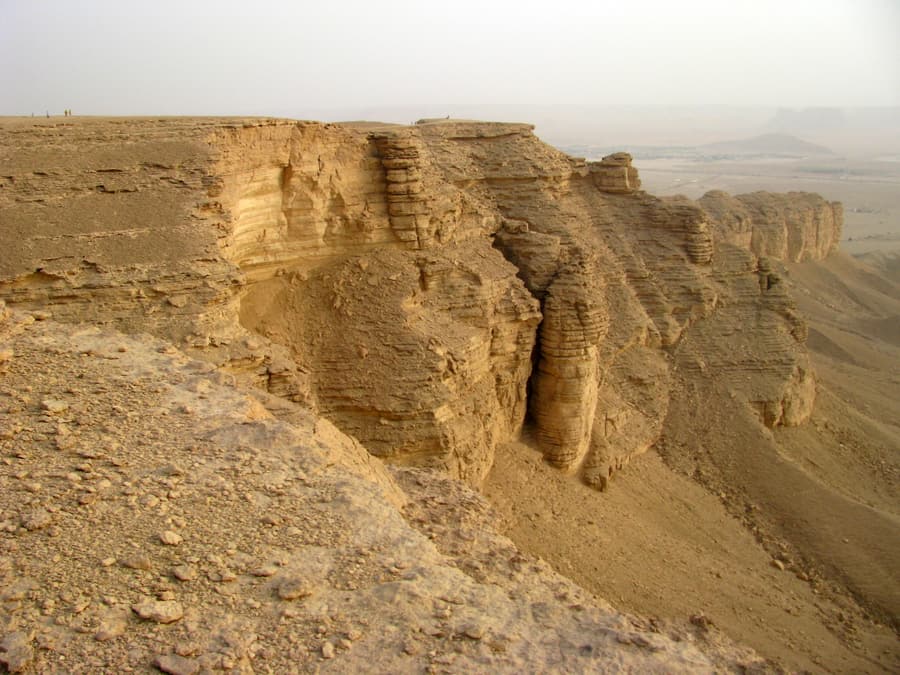 Layered limestone cliffs of the Tuwaiq escarpment